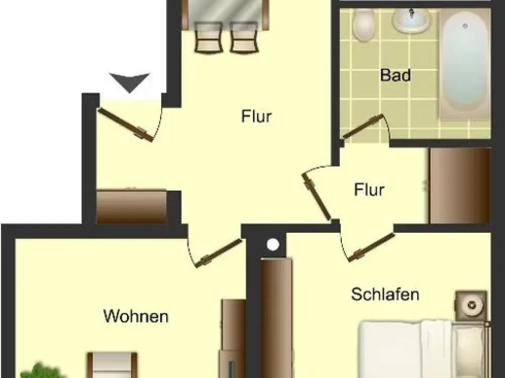 Wohnen in Ratingen West - Schöne 2-Zimmer-Wohnung bald frei