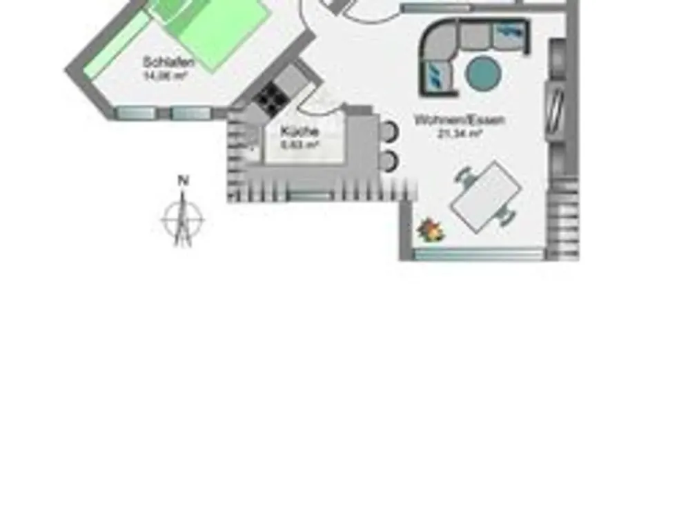 Schöne und helle 2,5 Zweizimmer Wohnung im Zentrum von Ludwigsburg.