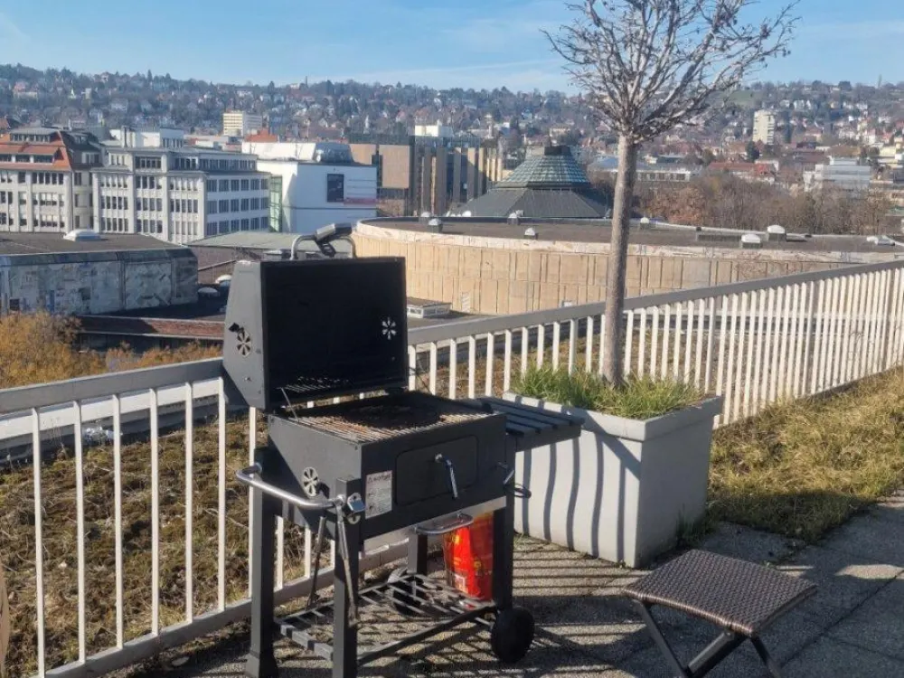Dachterrasse über Stuttgart: 1,5 Zi DG, Mitte, Möbel geschenkt