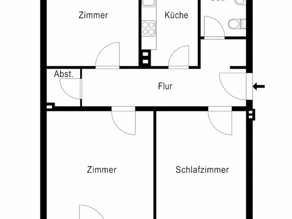 Erdgeschosswohnung sucht Nachmieter - Mit Balkon und Keller