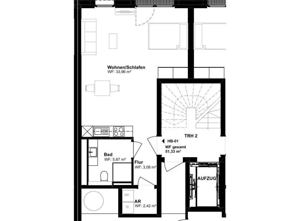 New Build First Occupancy; Exclusive and High-Quality Equipped 1-Room Terrace Apartment in House B