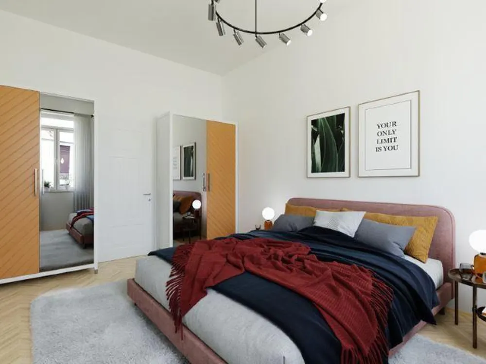Balkon + Einbauküche in sanierter 2-Zimmer Wohnung|Denkmalgeschützes Mehrfamilienhaus