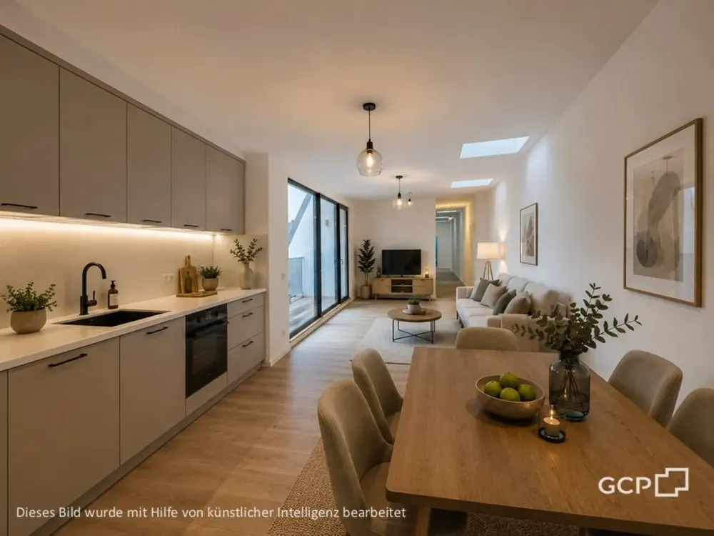 Neubau-Dachgeschosswohnung in Berlin, exklusive 4-Zimmer-Wohnung mit 2 Balkonen