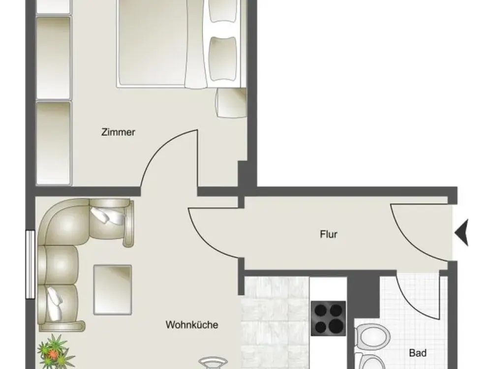 2-Zimmer Wohnung in Gerthe mit WBS