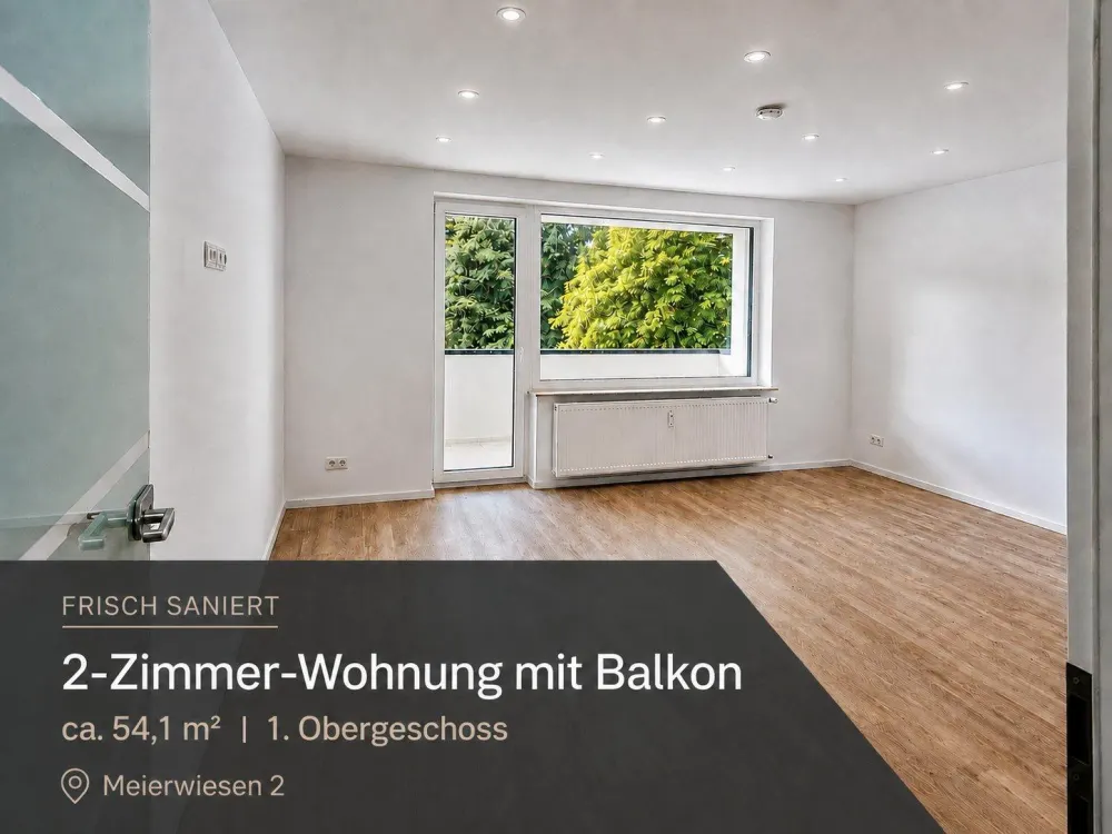 Erstbezug nach Kernsanierung: Moderne 2-Zimmer-Wohnung mit großem