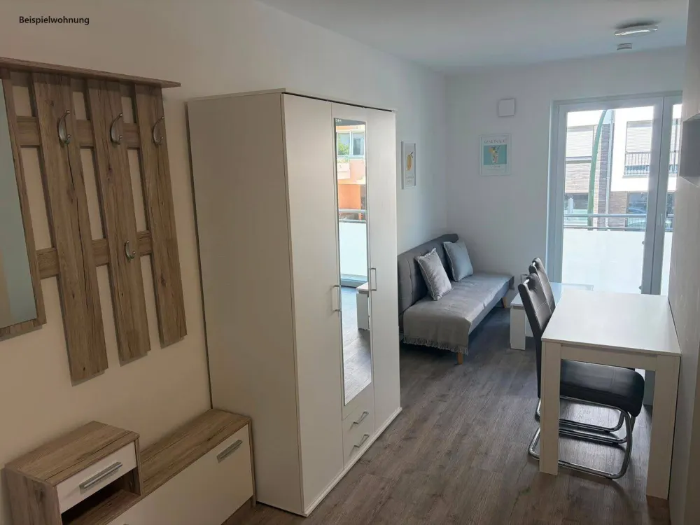 Moderne, möblierte 1-Zimmer-Wohnung mit Balkon & TG-Stellplatz