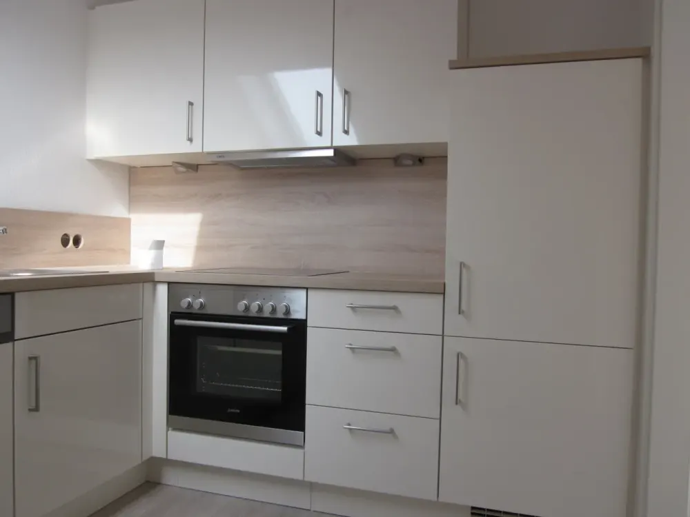 Top renovated 1-room attic apartment with separate fitted kitchen