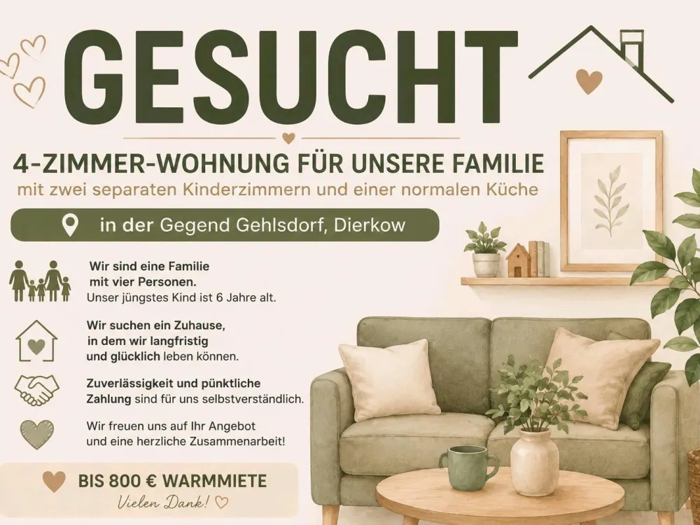Wohnungssuche 4 zimmer