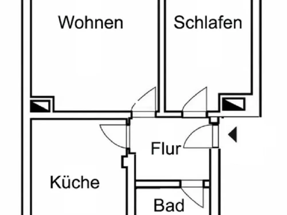 Ruhige Seitenstraße & kurze Wege: 2-Zimmer-Whg. mit EBK