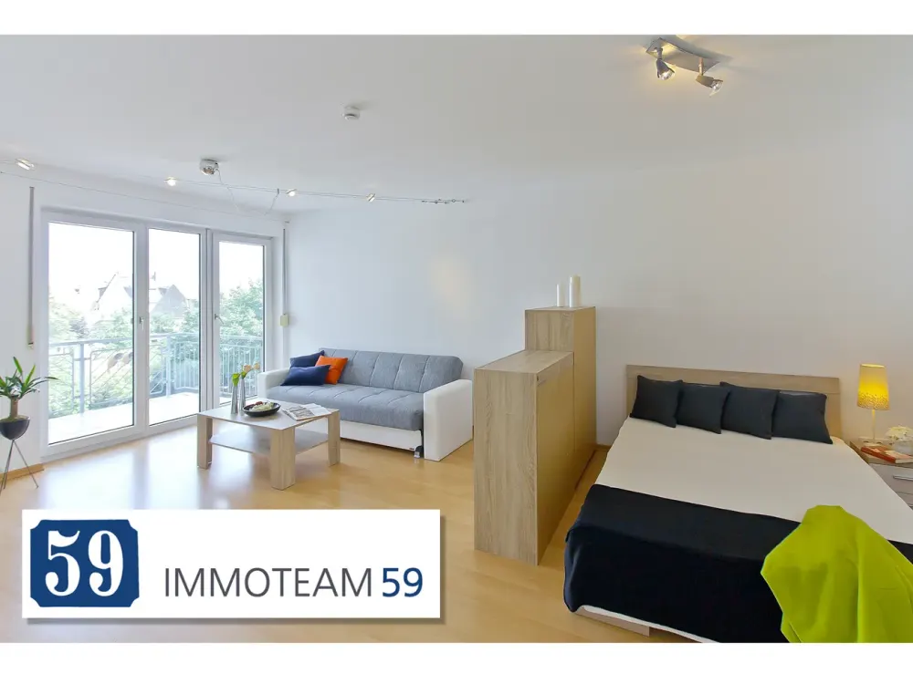 Freundliche Einzimmerwohnung mit Balkon und Tiefgaragenplatz