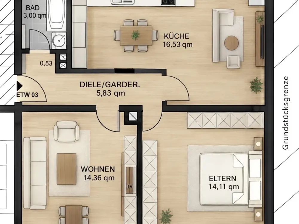 2-Zimmer-Wohnung nach Renovierung in Nürnberg-Wöhrd