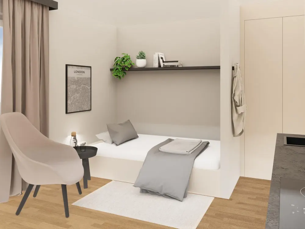 seventy2west - Möblierte Microapartments Apartment02