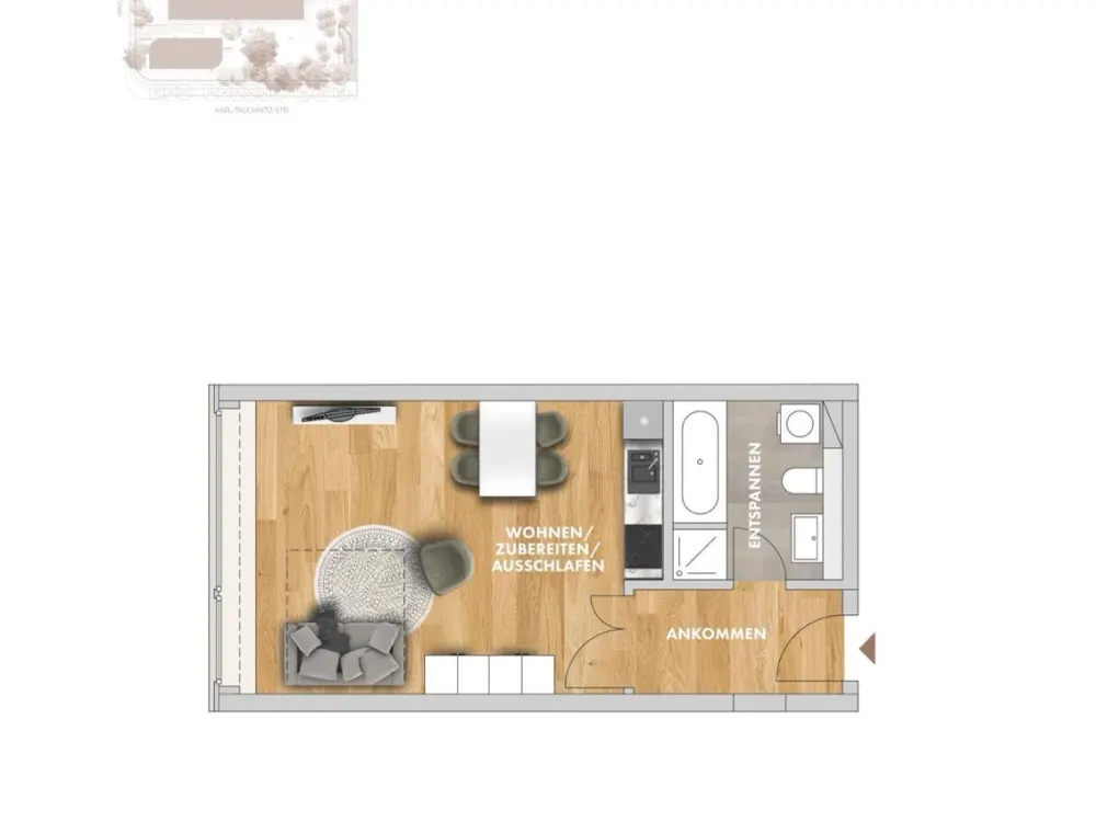 Neue 1 Zimmer Wohnung (Leipzigzentrum Süd)