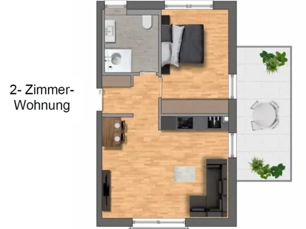 Hochwertige, neuwertige 2-Zi.-Wohnung mit großem Balkon & S-Bahn-Nähe, ca 67 m² Wohn- und Nutzfläche