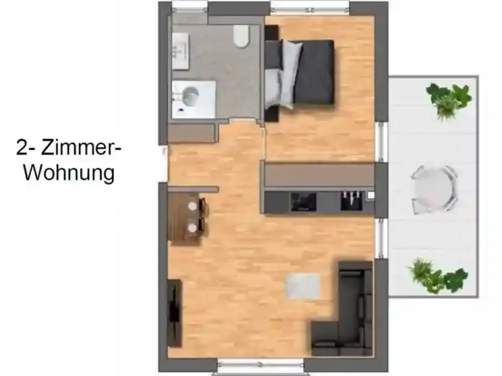 Hochwertige, neuwertige 2-Zi.-Wohnung mit großem Balkon & S-Bahn-Nähe, ca 67 m² Wohn- und Nutzfläche