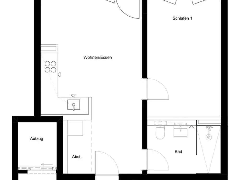 Erstbezug Neubau: 2-Zimmer mit Terrasse in den Elbvororten, 51,9 m², EG