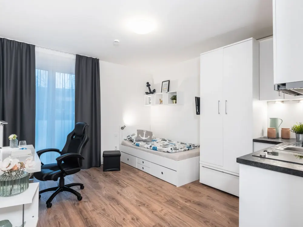 Komplett möbliertes, modernes Studentenapartment (18 qm)