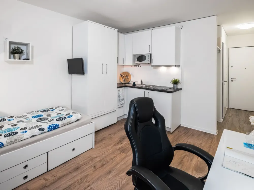 Komplett möbliertes, modernes Studentenapartment (18 qm)