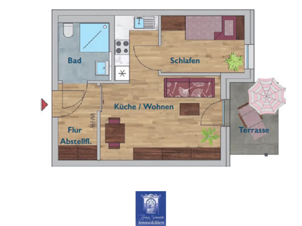 Heimelige Neubauwohnung im Erstbezug! EBK, Terrasse, Fußbodenheizung, Vinyl!