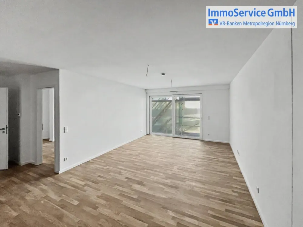 First occupancy of the modern 2-room apartment with balcony, fitted kitchen and underfloor heating in Nürnberg-Nordost