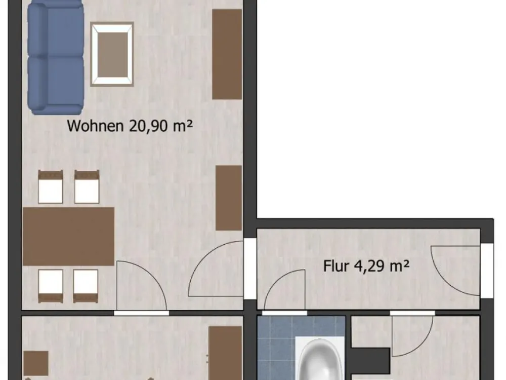 Schöne 2-Raumwohnung im Zentrum von Coswig