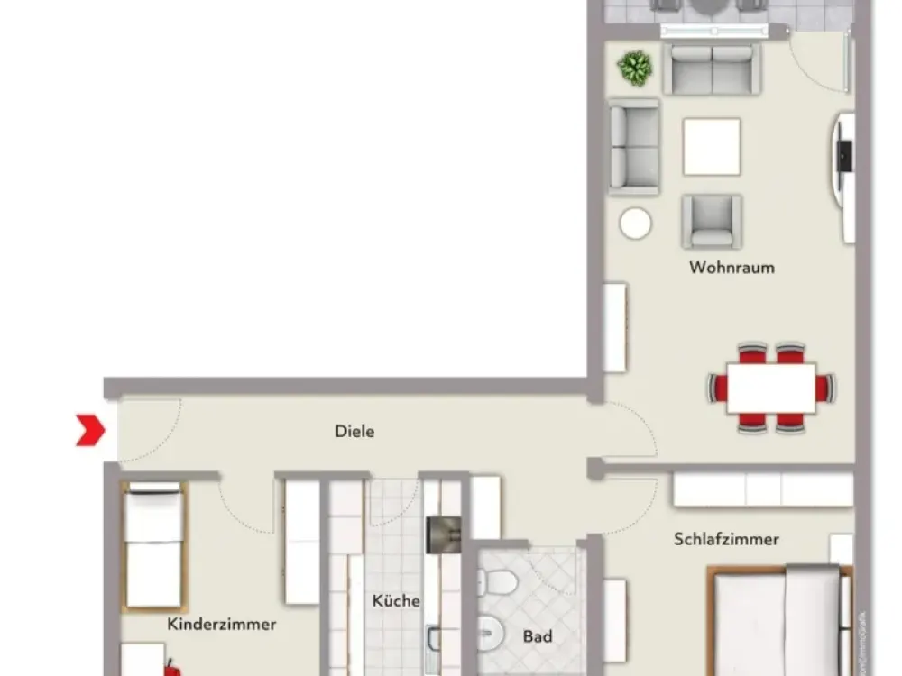 3-Zimmer Wohnung mit Inselnähe und Tiefgarage