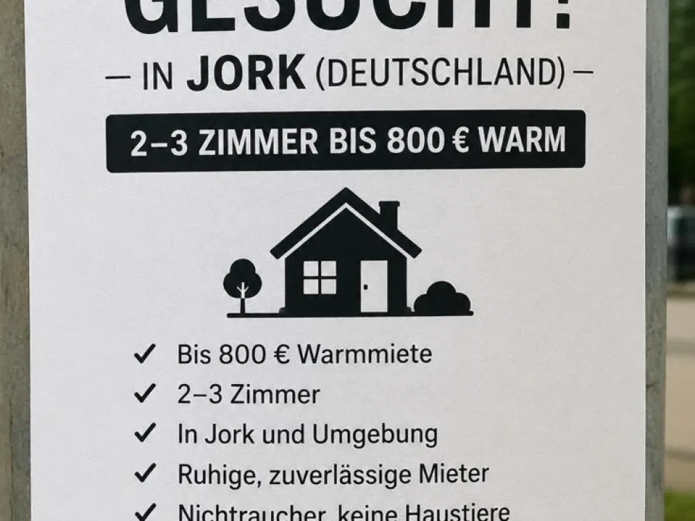 Hallo, ich suche eine Wohnung für zwei Personen
