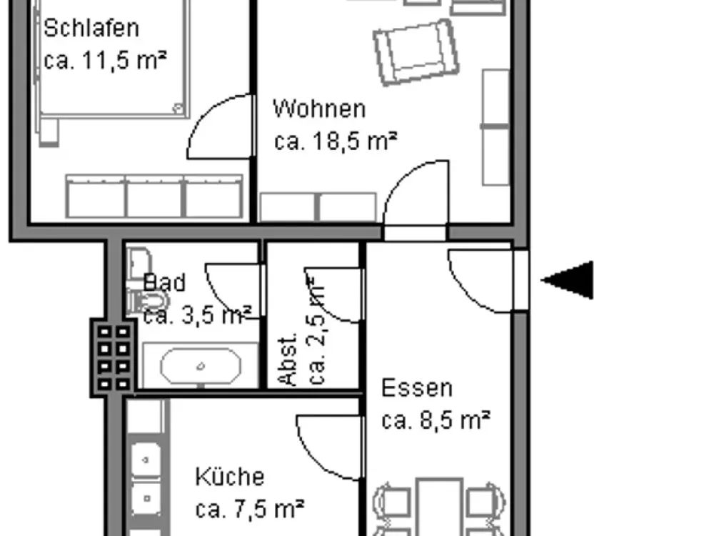 Hier will ich wohnen: sanierte 2- Zimmerwohnung in Hannover- Buchholz
