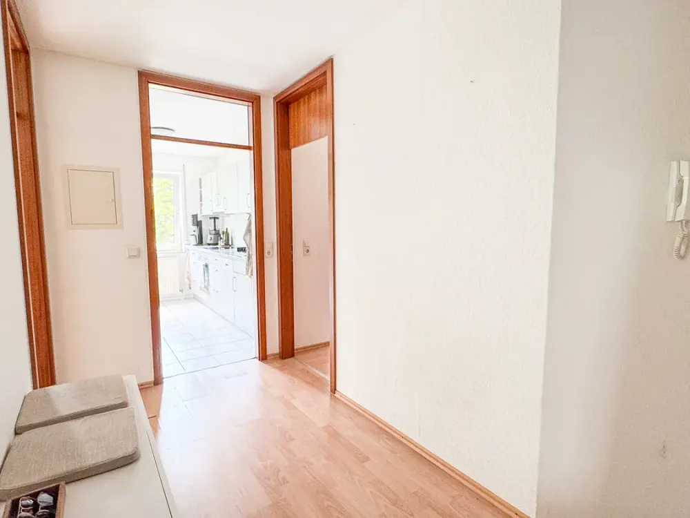Sonnenerfüllte Wohnung (3ZW) mit Balkon, Küche u. TG im Herzen der Nordweststadt