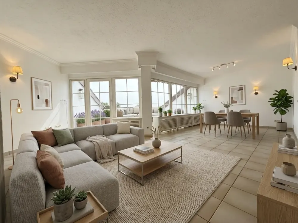 Daylight Idyll in Oberen Malstatt: Bright Attic Apartment with Terrace & Garage