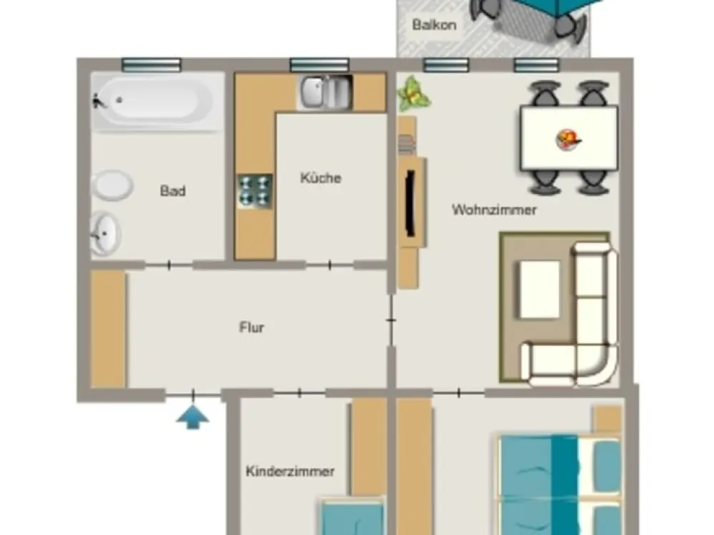 Demnächst frei! 3-Zimmer-Wohnung in Bergkamen Mitte