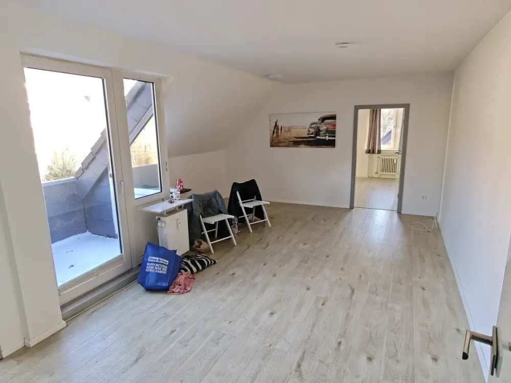 2-Room Attic Apartment with Balcony in Münster-Schlachthofviertel, Not Suitable for Shared Living