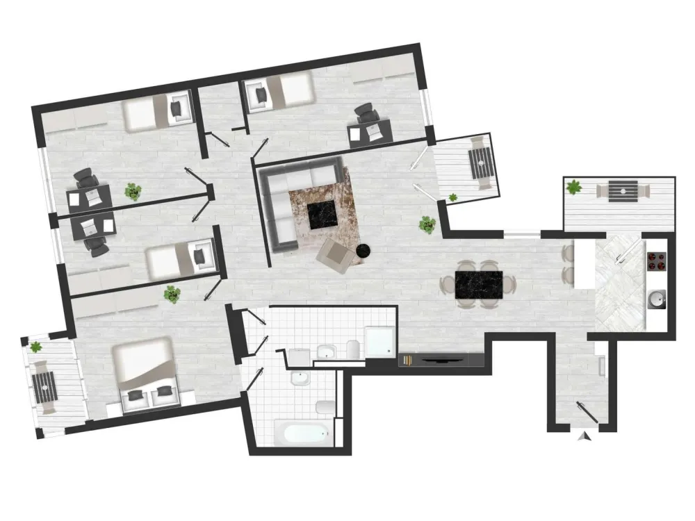 Für Menschen mit individuellem Platzbedarf - 5 Zimmer | Erstbezug | 2 Bäder | Aufzug | Tiefgarage