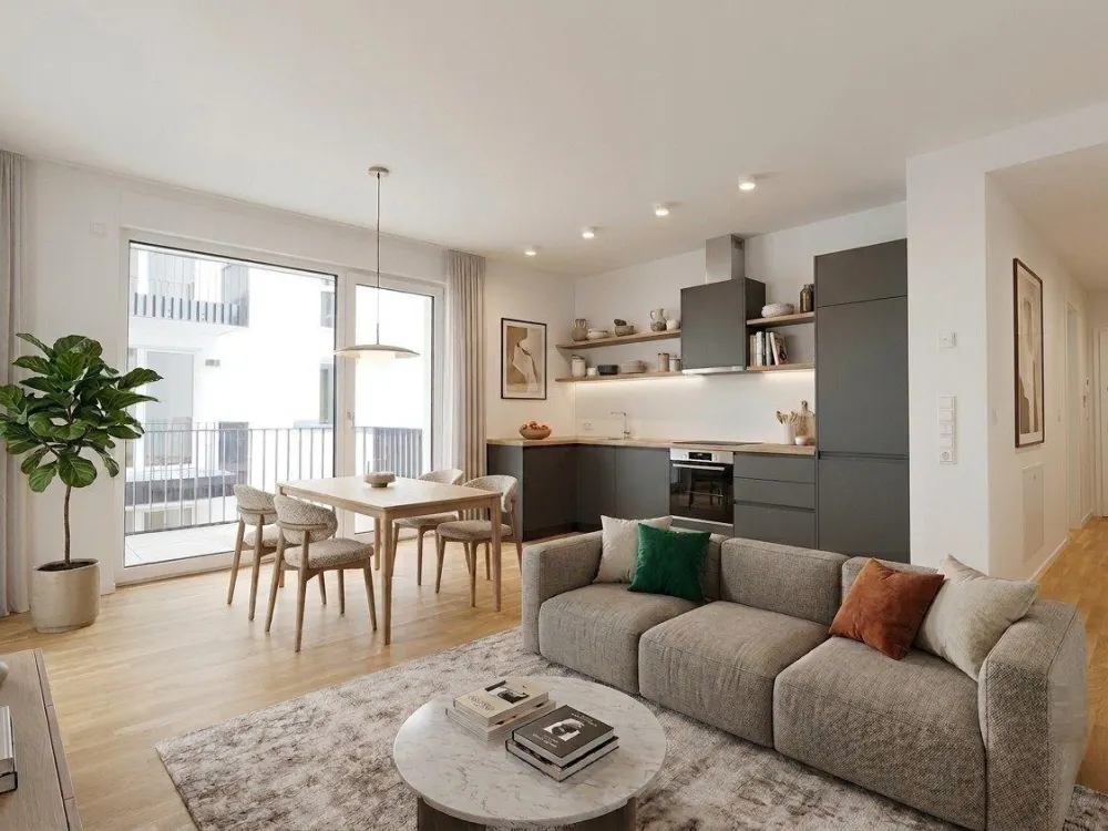 Erster Monat kaltmietfrei! Moderne 2-Zimmerwohnung mit Balkon ruhigem Hinterhaus!