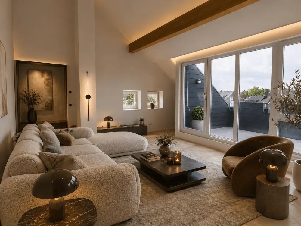 Penthouse mit Dachterrasse, Erstbezug: 2 Zimmer, 67 m² (Meerbusch-Büderich)