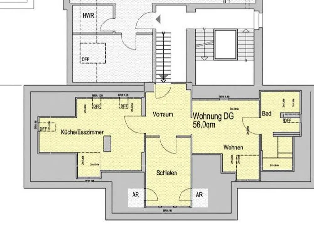 Charming 3-Room Attic Apartment (56 m²)
