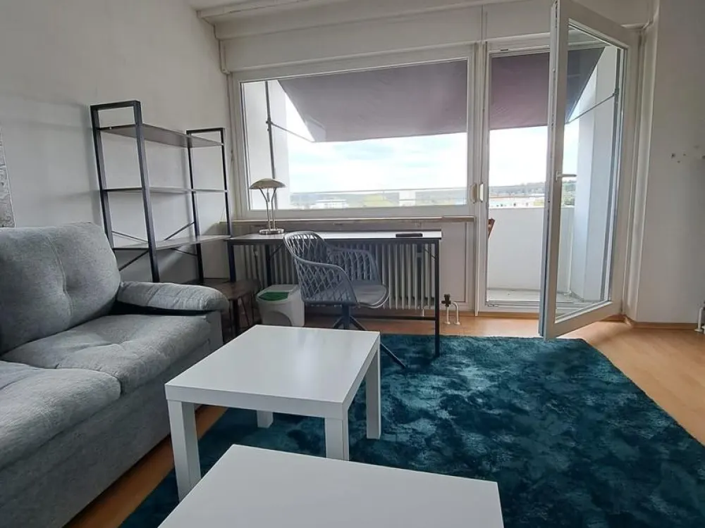 möblierte Einzimmerwohnung mit einmaligen Ausblick