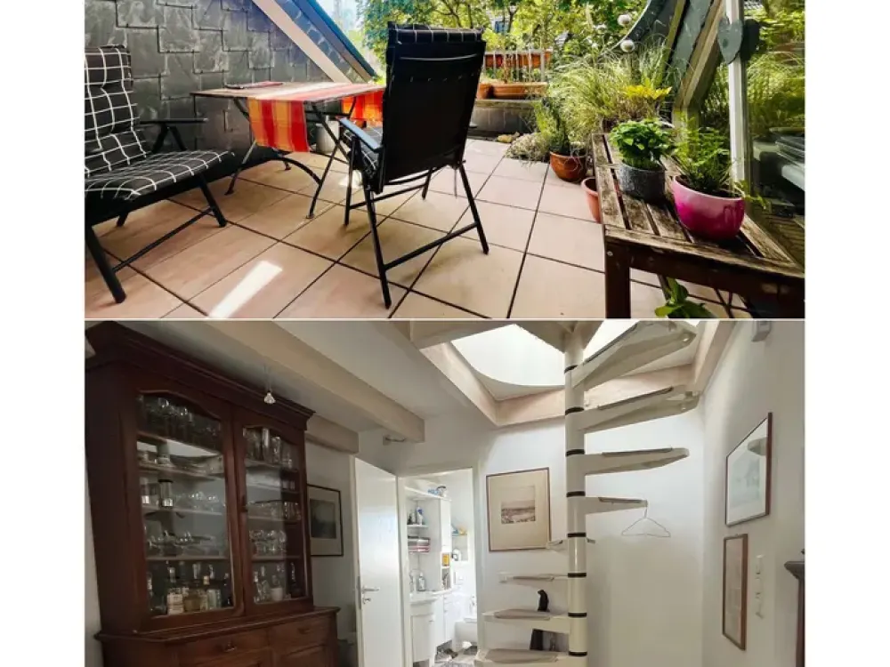 شقة مهندس معماري مع معرض وتراس على السطح للإيجار في بوخوم-فيرني
