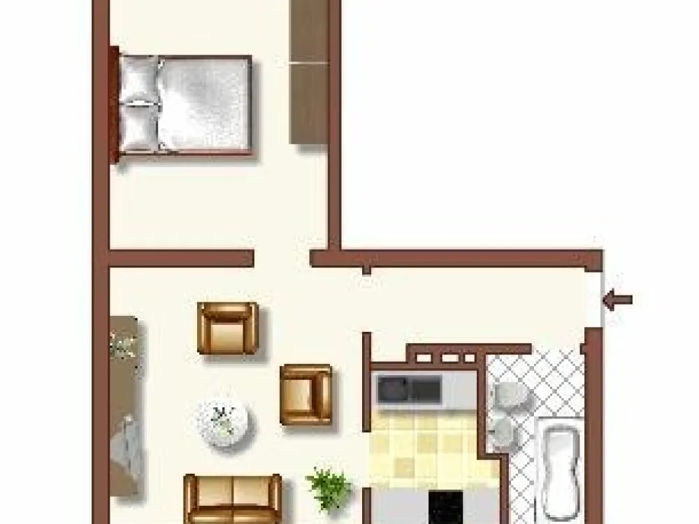 Helle 2-Zimmer-Wohnung in Duisburg Huckingen