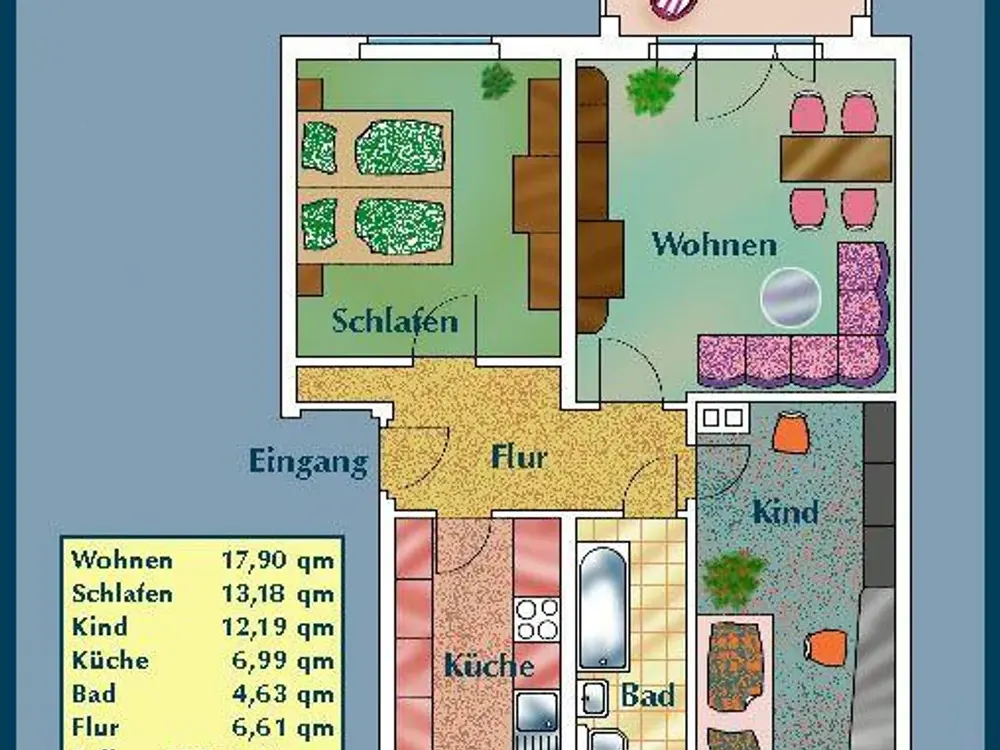 City Life Meets Family Idyllic: 3 Rooms, Balcony & Green Surroundings in the City Center