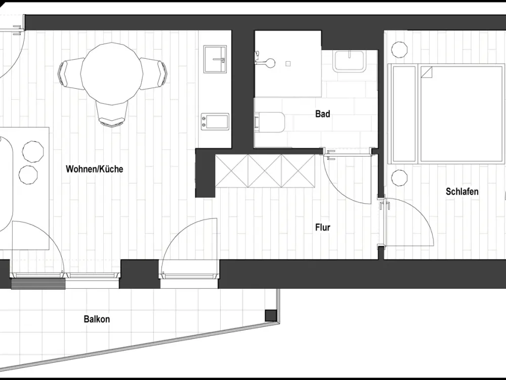 Musterapartment des L95 (WE 1.16/24/32/40/47/53/59) | erhältlich mit voller Ausstattung!