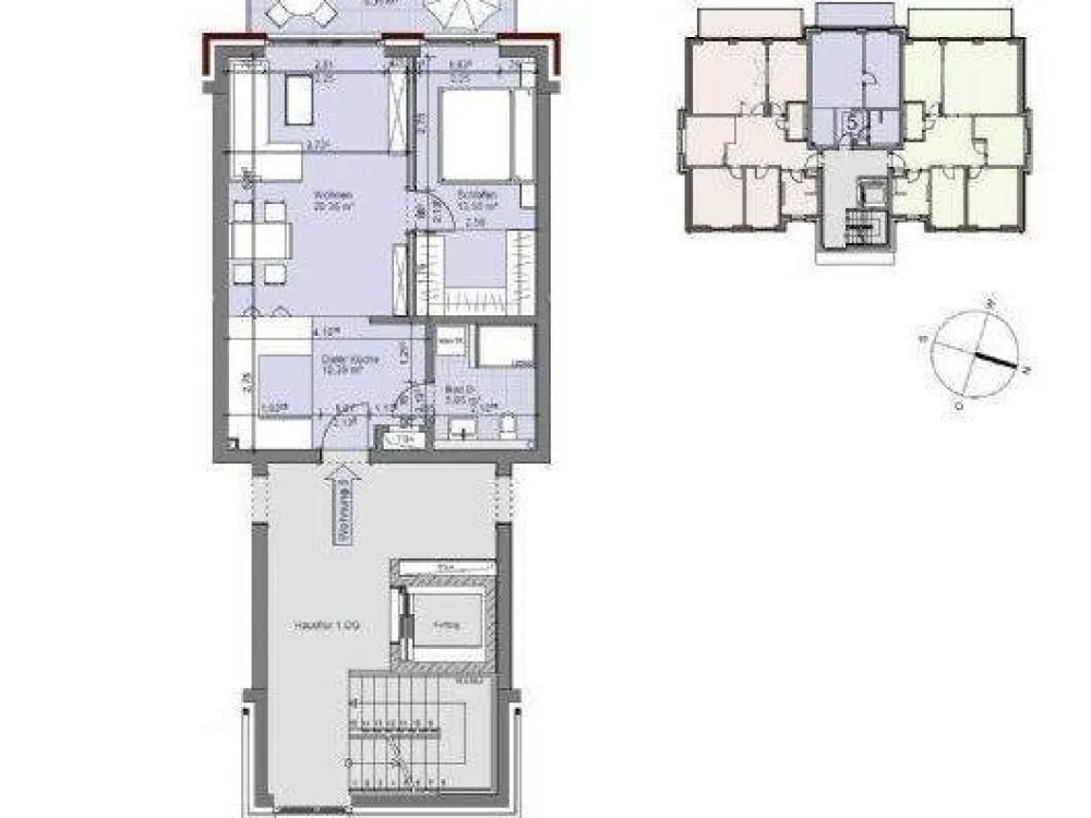 Moderne 2 Raum Neubauwohnung