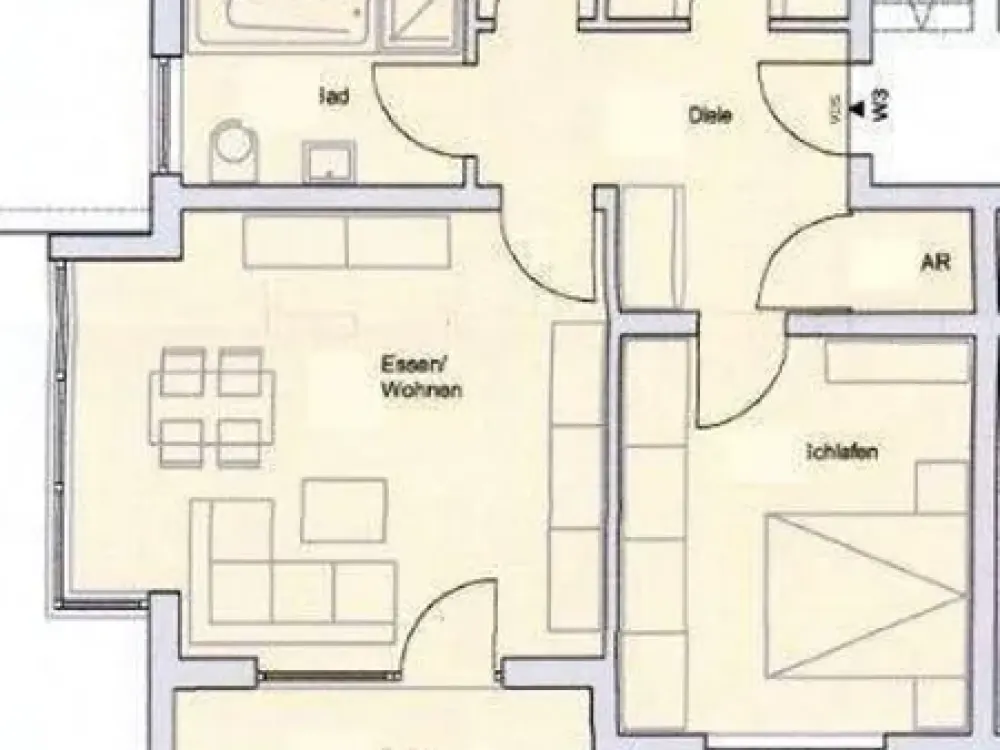 Helle 3 Zimmerwohnung in Herzen von Winkelhaid