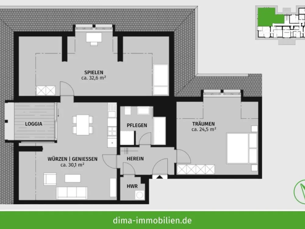 ERSTBEZUG Parkstadt Leipzig | DG-Traum mit uneinsehbarer Loggia, Vollbad, HWR, Stellpl., Lift u.v.m.