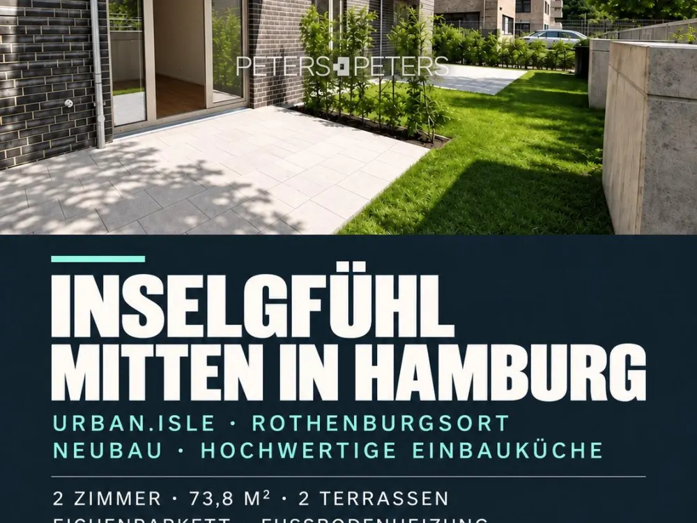 2 Zi. · 74 m² · 2 Terrassen · Neubau-Erstbezug in Rothenburgsort