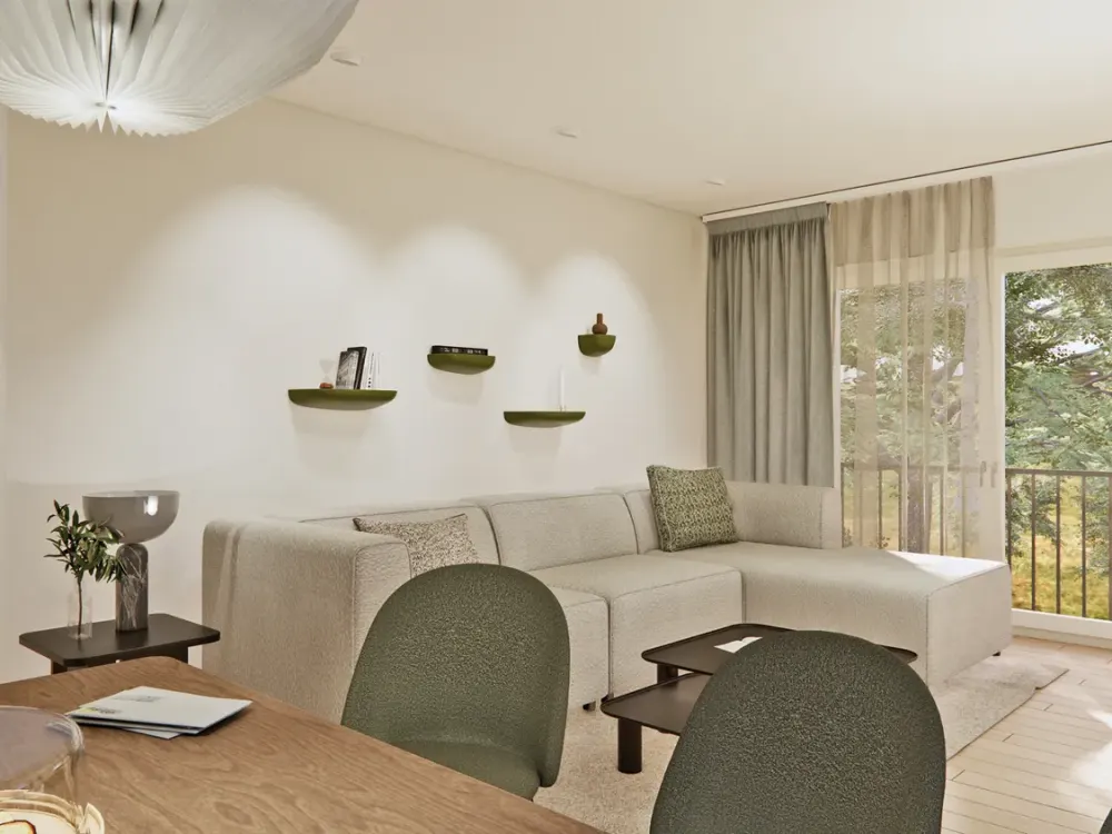 Modern 2-Room Apartment with Garden