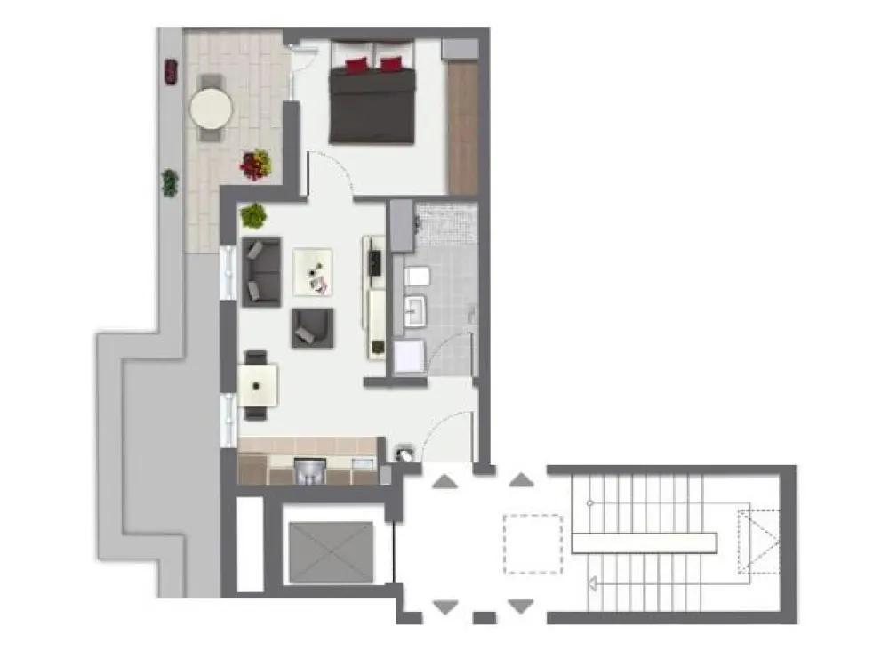 Moderne Etagenwohnung zur Miete mit Terrasse in Leipzig - Wentzel Dr.