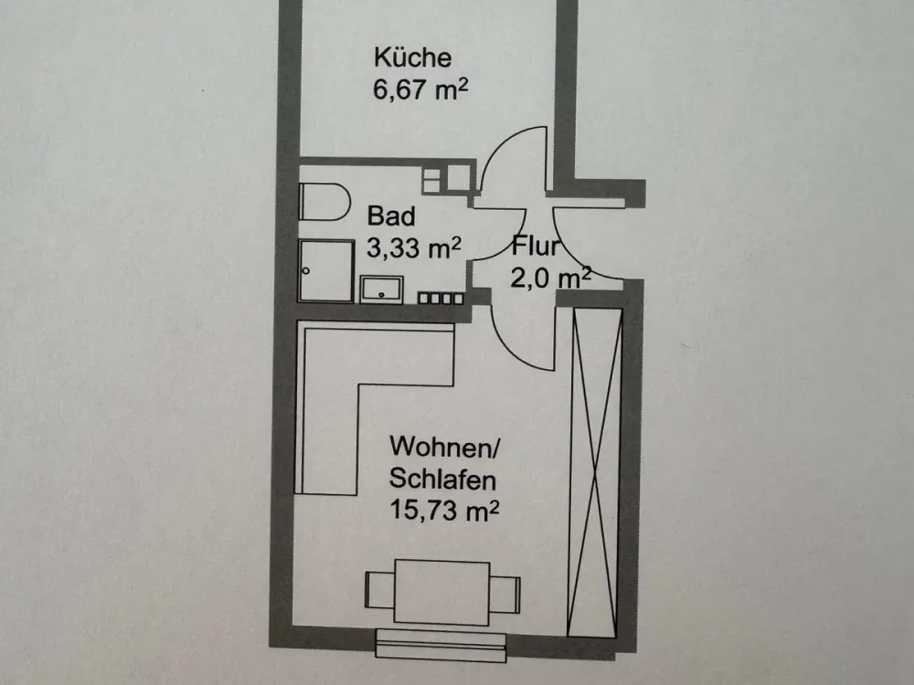 1-Zi.-Whg. Einbauküche, Nähe Hochschule.