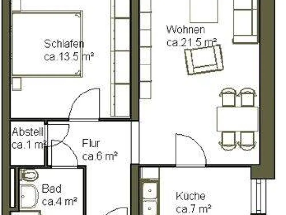 Seniorenwohnanlage: 2-Zimmer-Wohnung mit ca. 55 m² in ruhiger Wohnlage (nur für Ü60, WBS erforderlich)