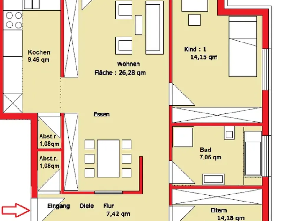 In Karlstein: Moderne helle 4Zimmer-Wohnung mit Balkon von privat
